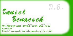 daniel benacsek business card